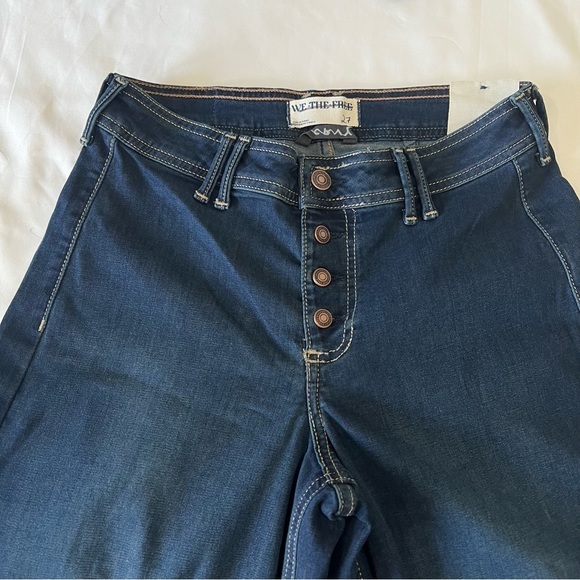 We the Free People CRVY Counter Culture Wide-Leg High Rise Jean Pant 26 27 - Picture 8 of 15